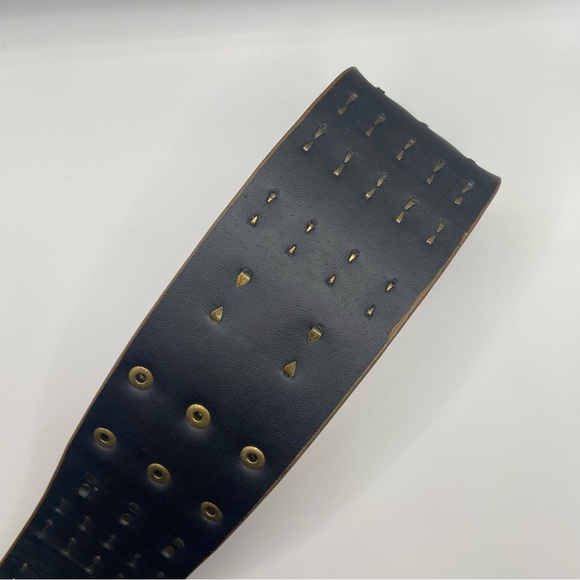 Brown Brass Studded Belt - Picture 11 of 13